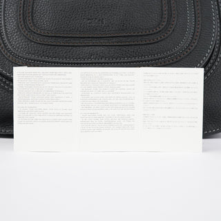 Chloe Black Leather Marcie 2-Way Shoulder Bag