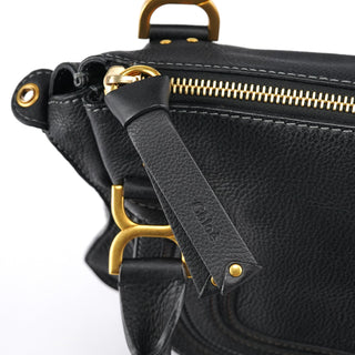 Chloe Black Leather Marcie 2-Way Shoulder Bag