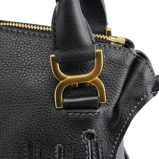 Chloe Black Leather Marcie 2-Way Shoulder Bag
