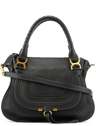 Chloe Black Leather Marcie 2-Way Shoulder Bag