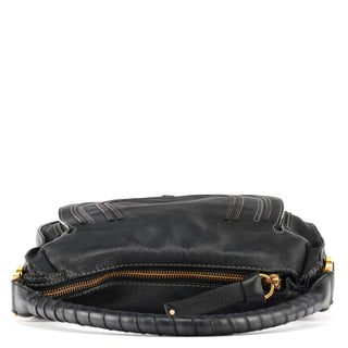 Chloe Black Leather Marcie Hobo Shoulder Bag