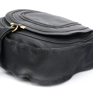 Chloe Black Leather Marcie Hobo Shoulder Bag