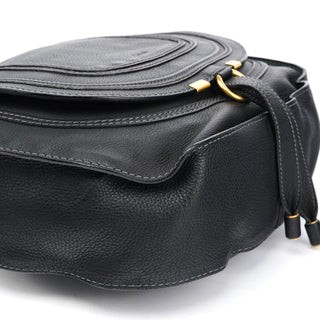 Chloe Black Leather Marcie Hobo Shoulder Bag