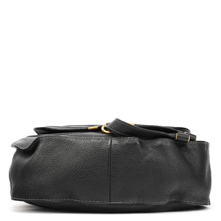 Chloe Black Leather Marcie Hobo Shoulder Bag