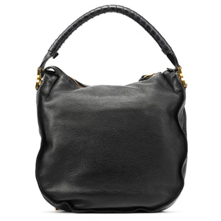 Chloe Black Leather Marcie Hobo Shoulder Bag