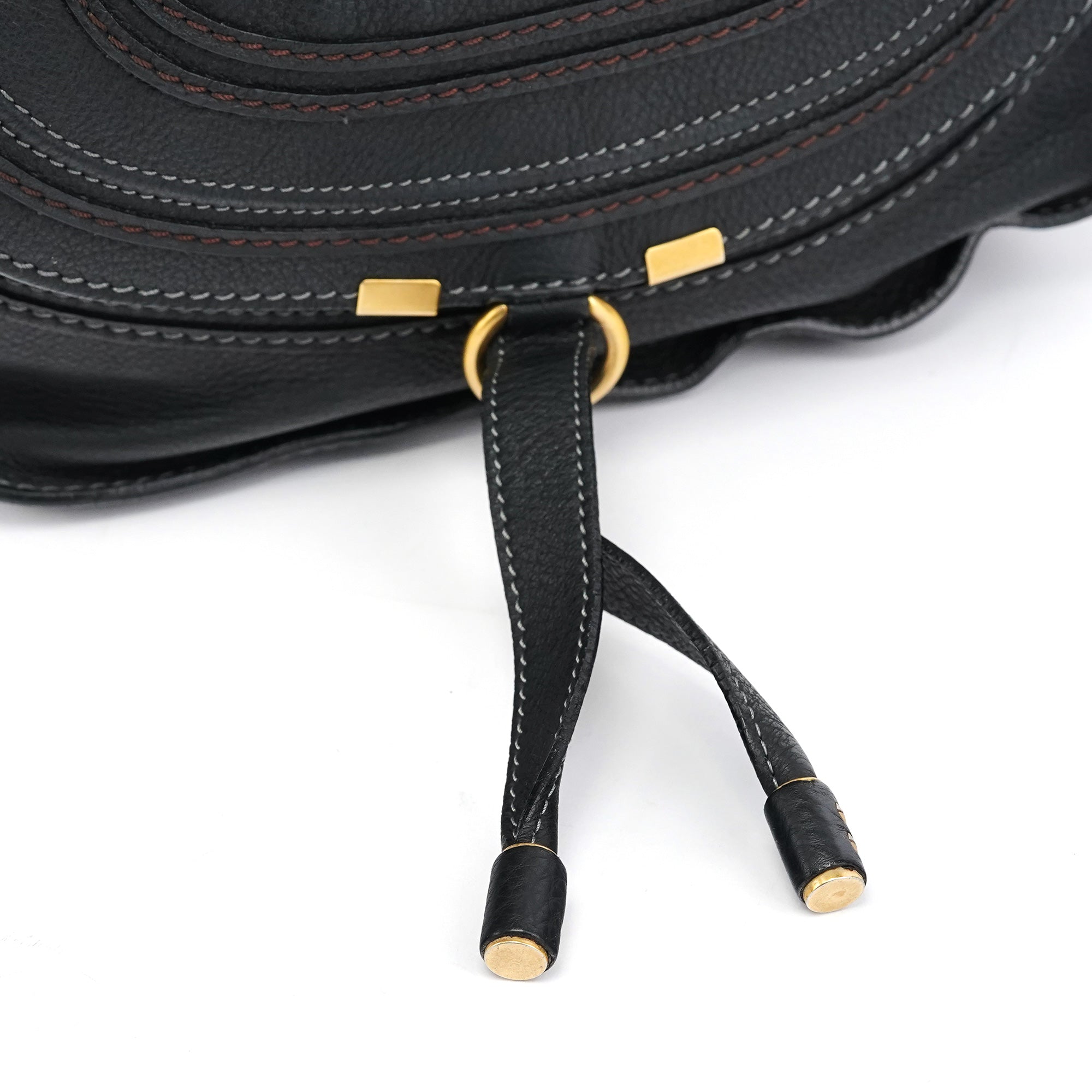 Chloé Marcie Hobo Schultertasche aus schwarzem Leder