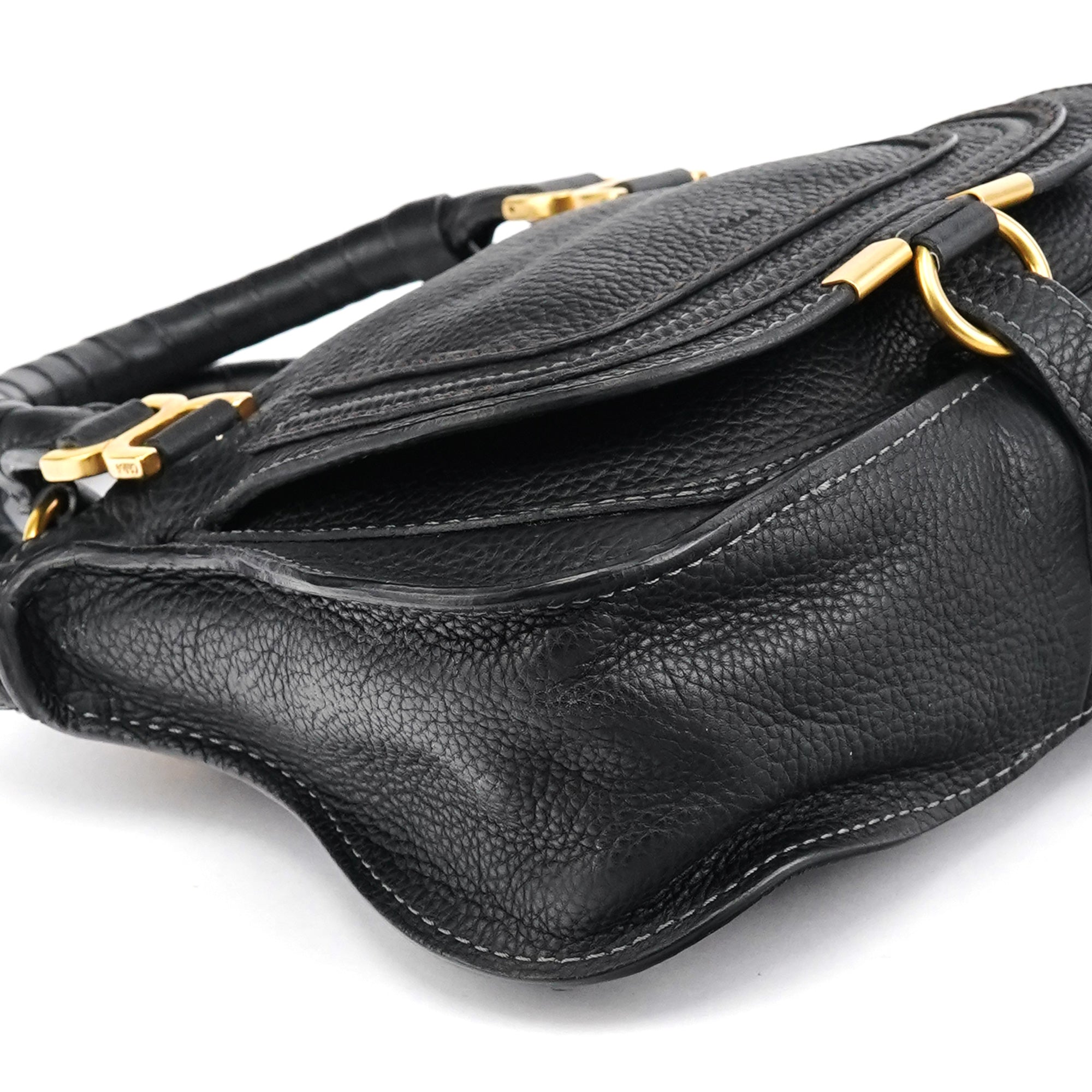 Chloe Black Leather Marcie Mini 2-Way Bag