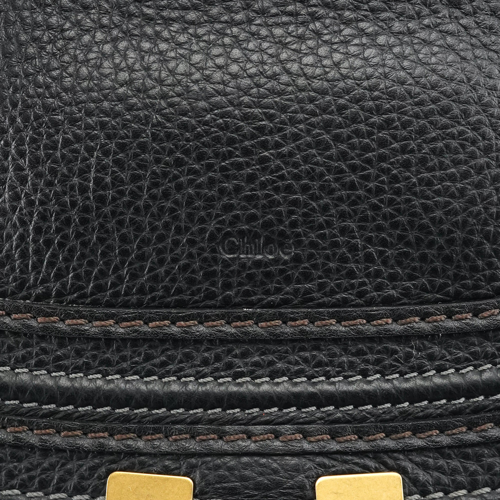 Chloe Black Leather Marcie Mini 2-Way Bag