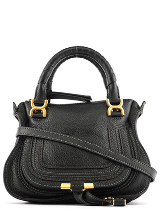 Chloe Black Leather Marcie Mini 2-Way Bag