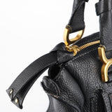 Chloé Black Leather Marcie Shoulder Bag