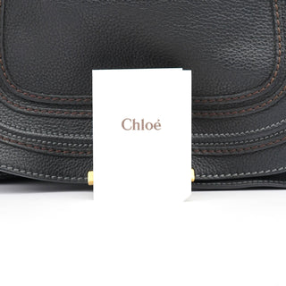 Chloe Black Leather Marcie Shoulder Bag