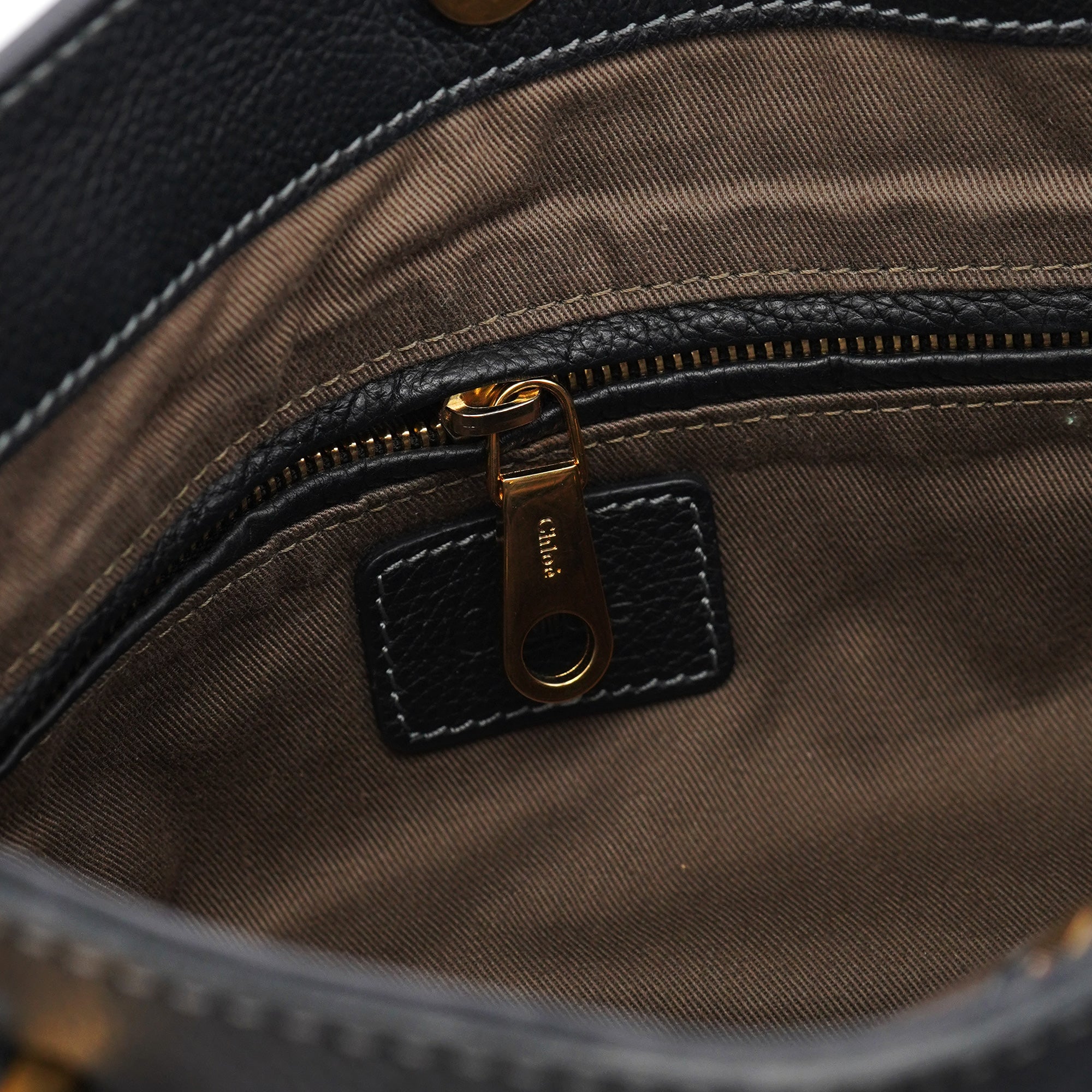 Chloé Marcie Schultertasche aus schwarzem Leder