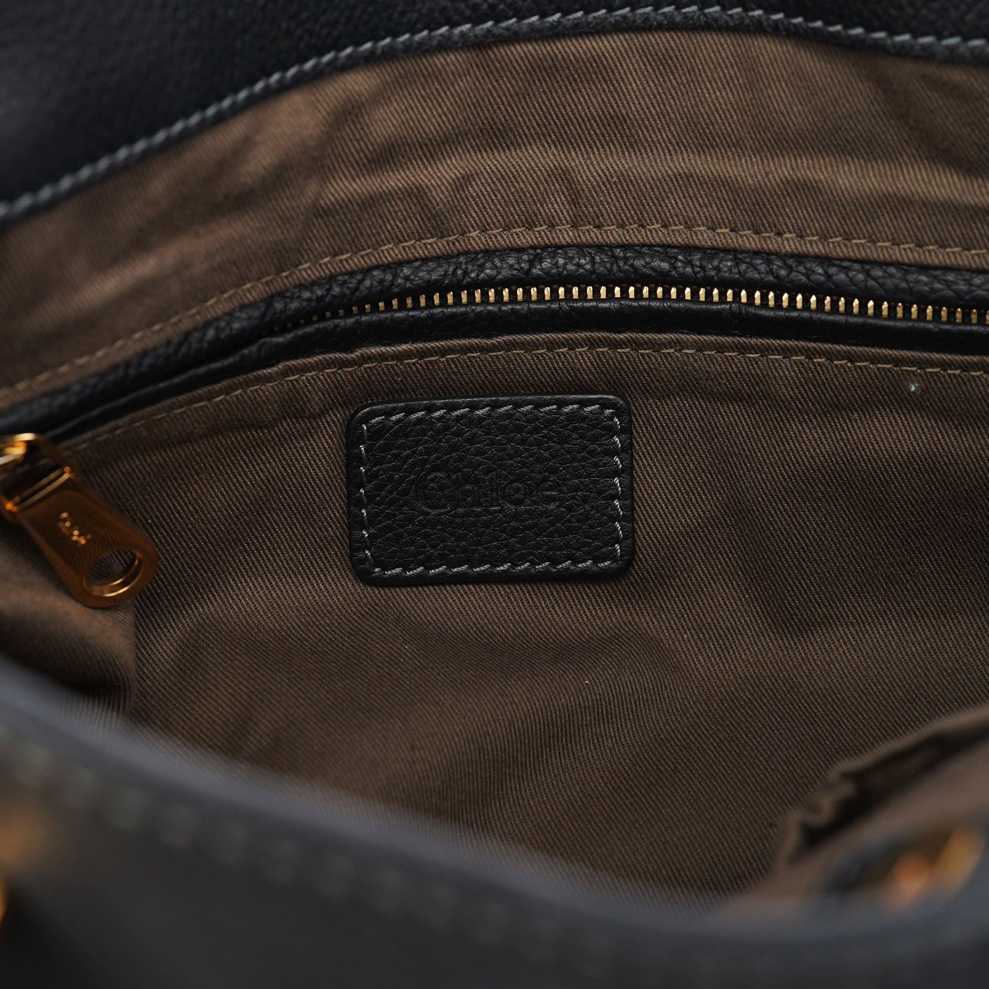 Chloé Marcie Schultertasche aus schwarzem Leder