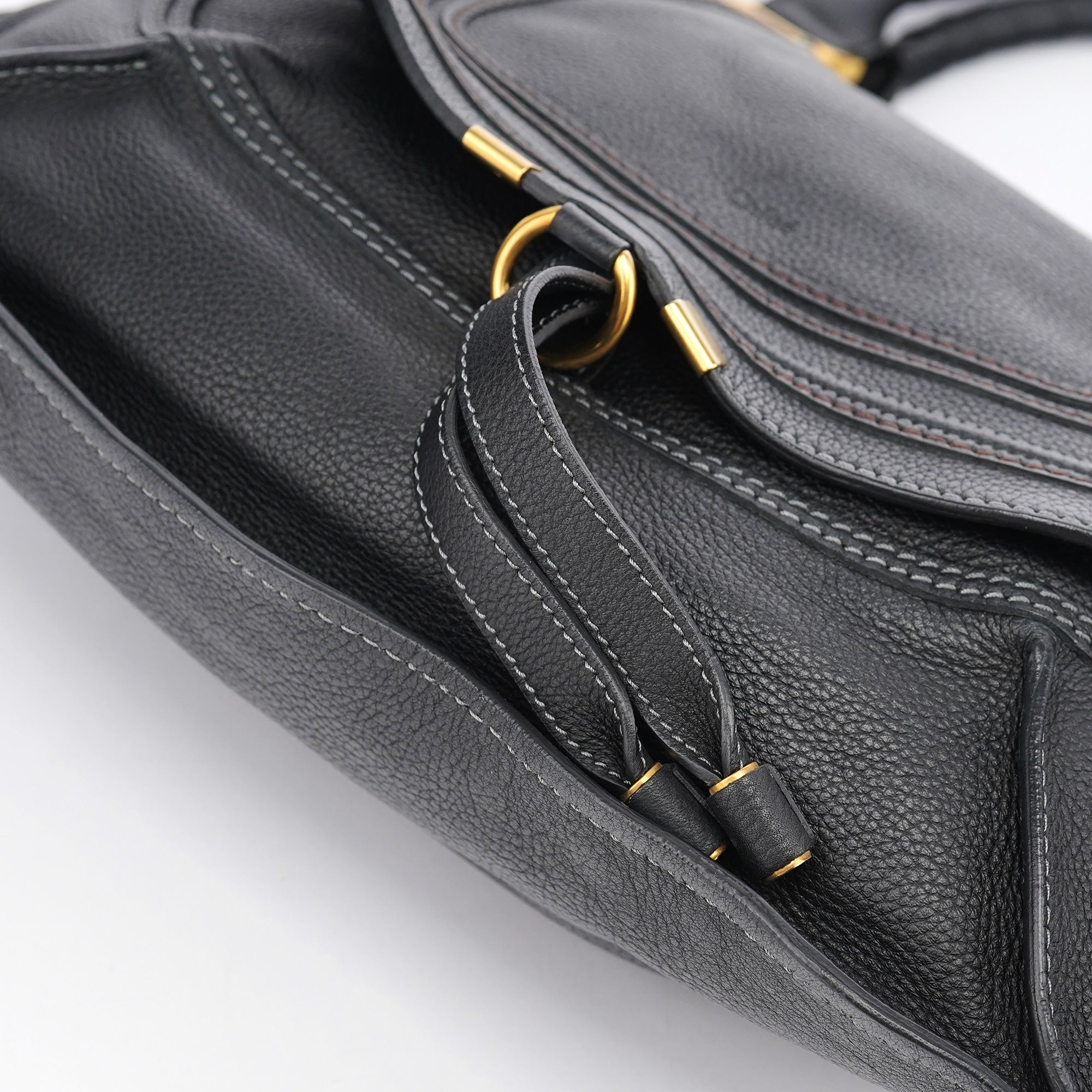 Chloé Marcie Schultertasche aus schwarzem Leder