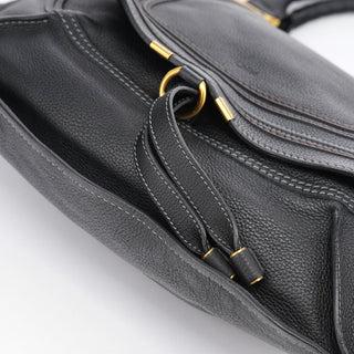 Chloe Black Leather Marcie Shoulder Bag
