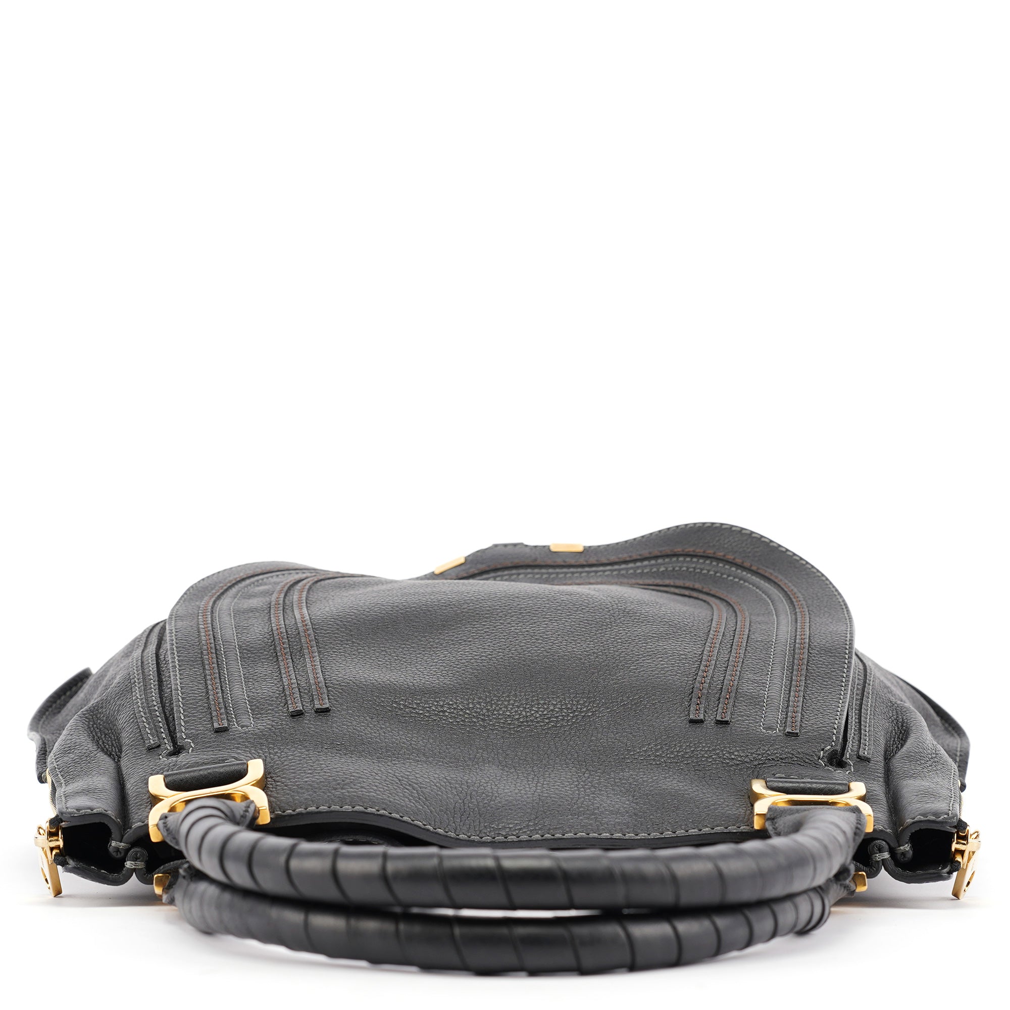 Chloé Marcie Schultertasche aus schwarzem Leder