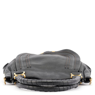 Chloe Black Leather Marcie Shoulder Bag