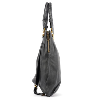 Chloe Black Leather Marcie Shoulder Bag