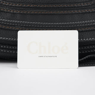 Chloe Black Leather Marcie Shoulder Bag