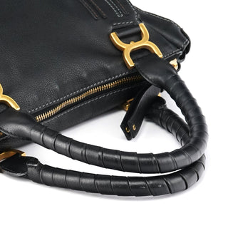 Chloe Black Leather Marcie Shoulder Bag