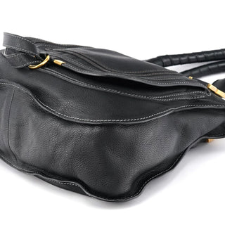 Chloe Black Leather Marcie Shoulder Bag