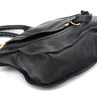 Chloe Black Leather Marcie Shoulder Bag