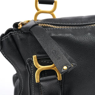 Chloe Black Leather Marcie Shoulder Bag
