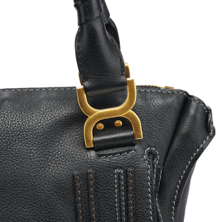 Chloe Black Leather Marcie Shoulder Bag