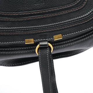 Chloe Black Leather Marcie Shoulder Bag