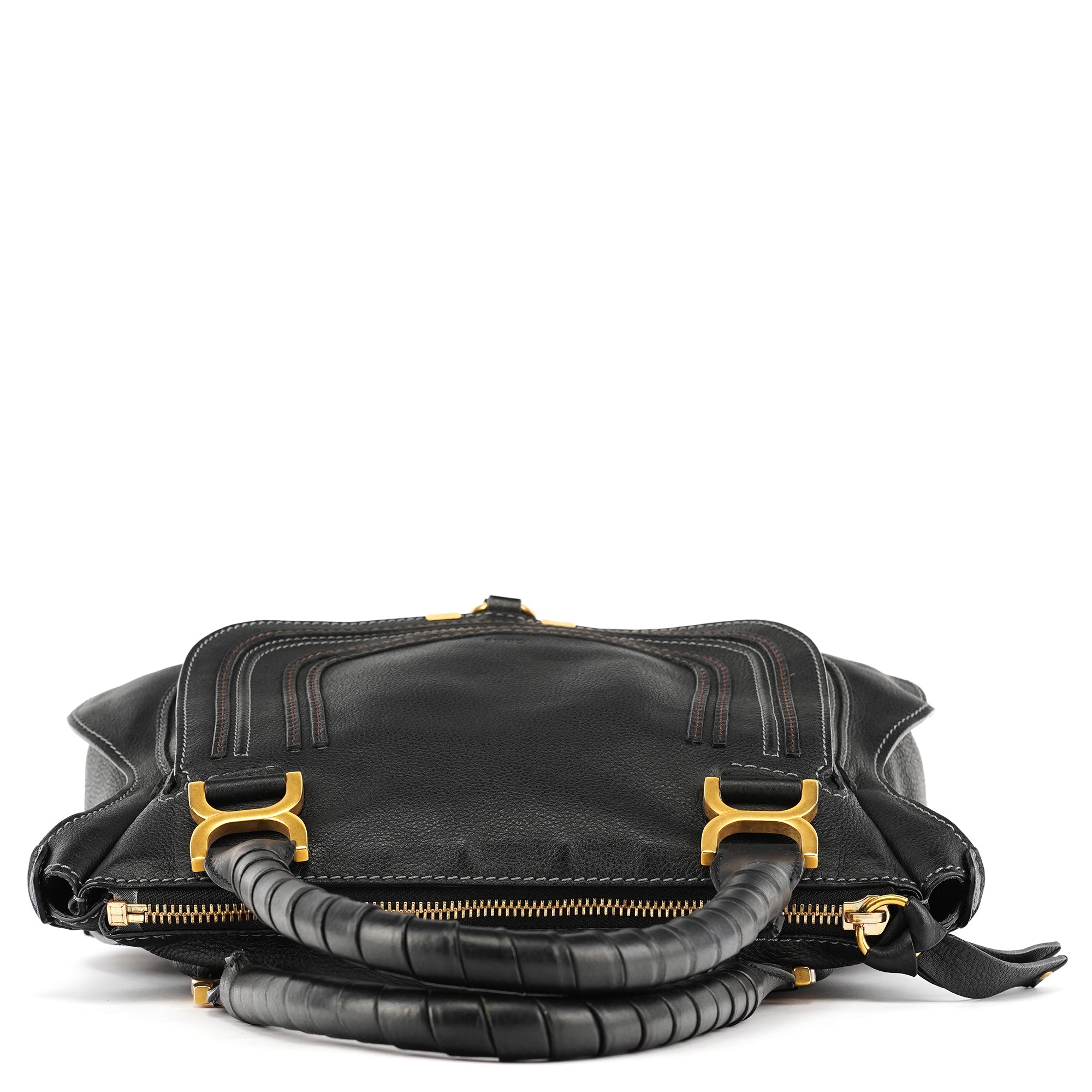 Chloé Sac porté épaule Marcie en cuir noir