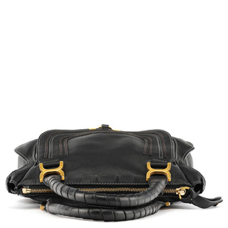 Chloe Black Leather Marcie Shoulder Bag