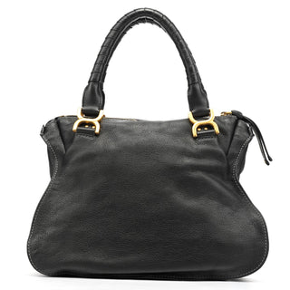 Chloe Black Leather Marcie Shoulder Bag