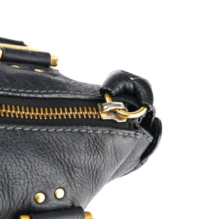 Chloe Black Leather Marcie Shoulder Bag
