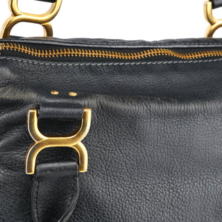 Chloe Black Leather Marcie Shoulder Bag