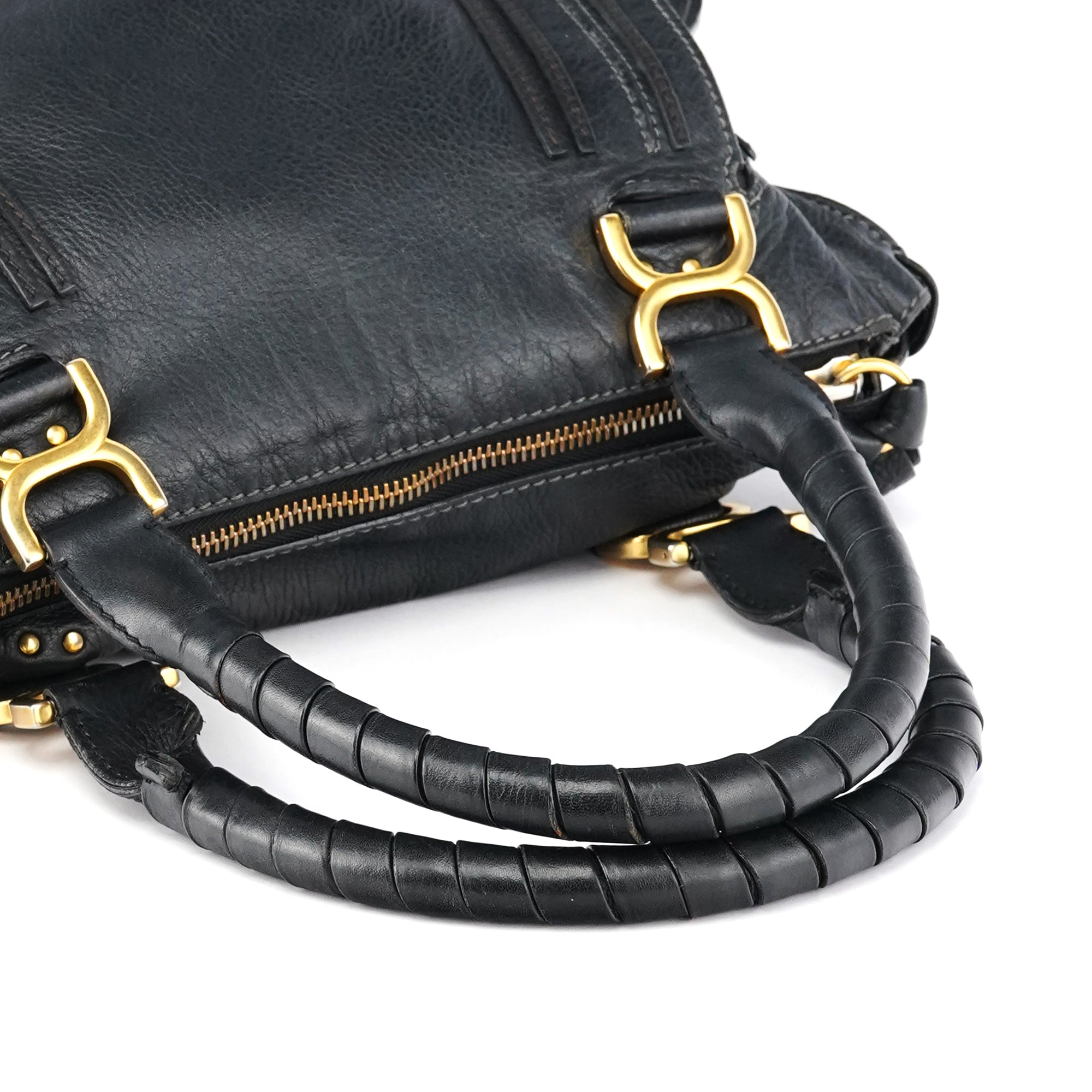 Chloé Sac porté épaule Marcie en cuir noir