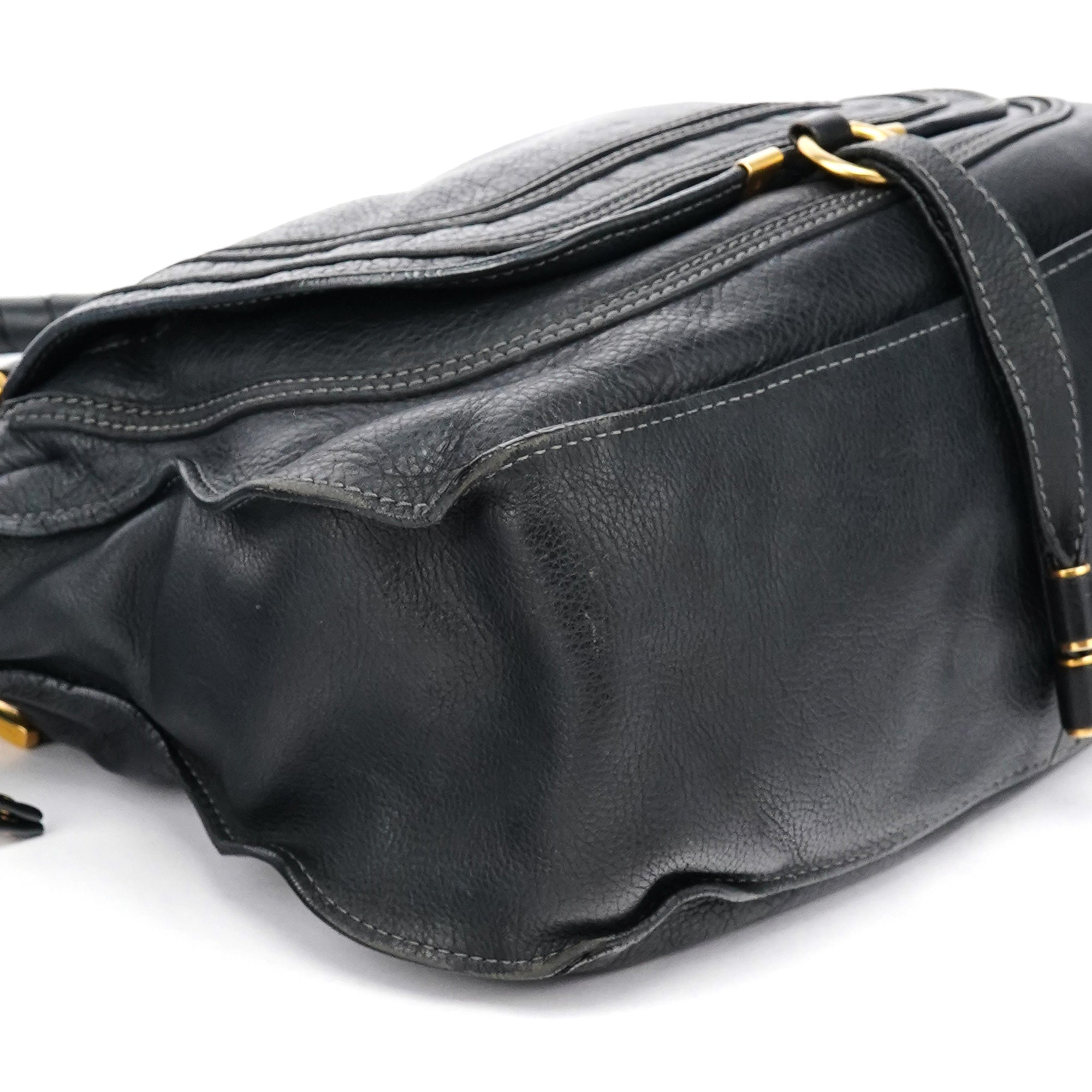 Chloé Sac porté épaule Marcie en cuir noir