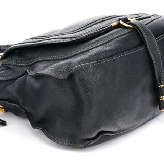 Chloe Black Leather Marcie Shoulder Bag