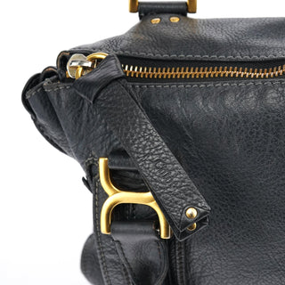 Chloe Black Leather Marcie Shoulder Bag