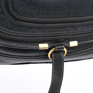 Chloe Black Leather Marcie Shoulder Bag
