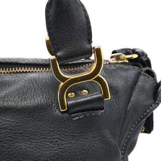 Chloe Black Leather Marcie Shoulder Bag