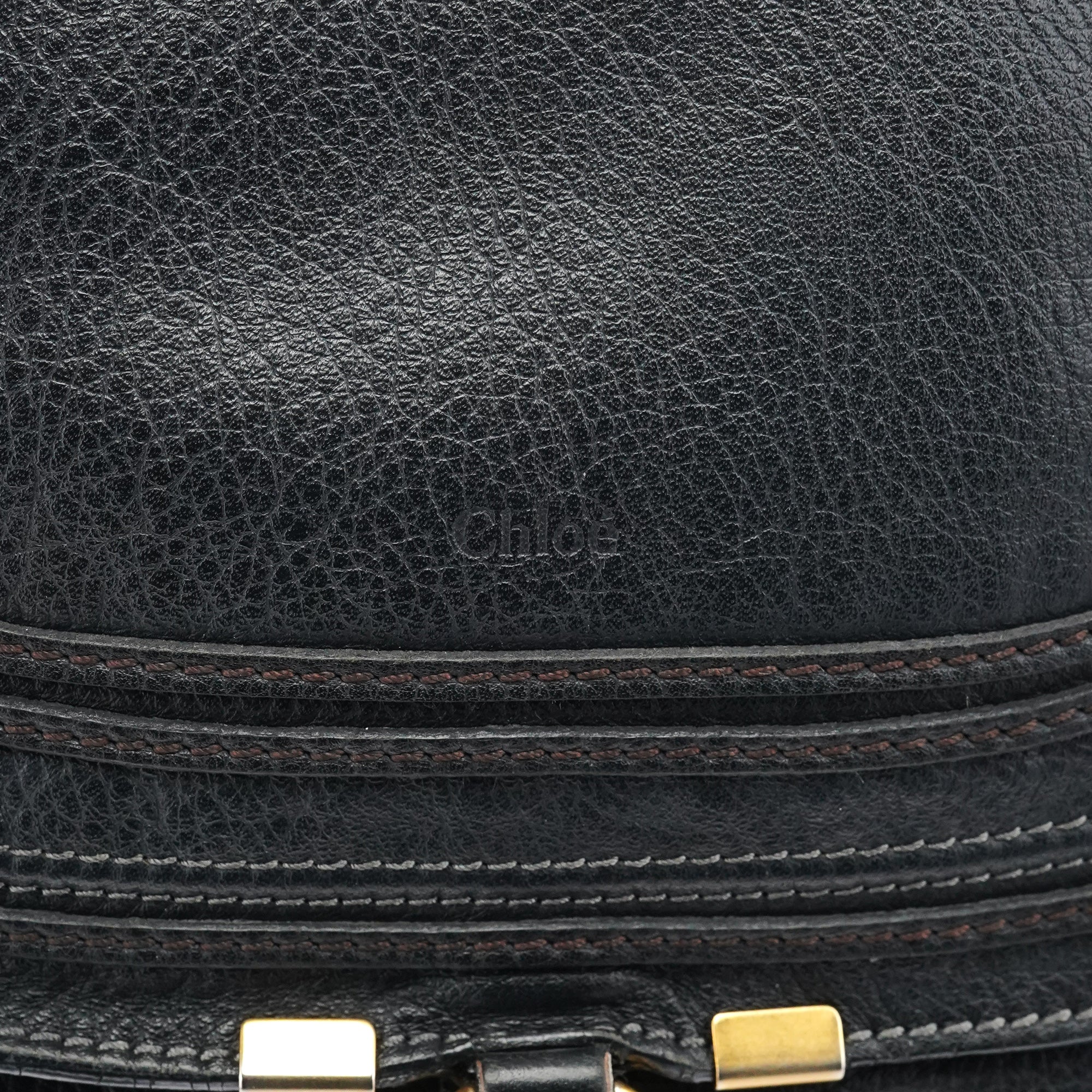 Chloé Sac porté épaule Marcie en cuir noir