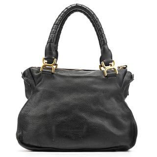 Chloe Black Leather Marcie Shoulder Bag