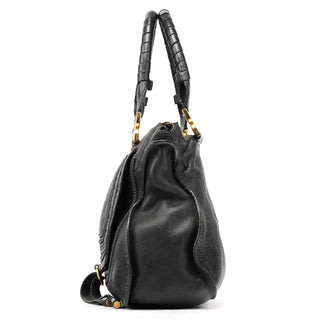 Chloe Black Leather Marcie Shoulder Bag