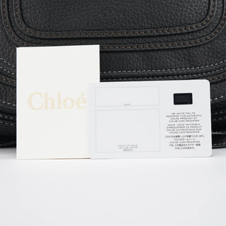 Chloe Black Leather Marcie Shoulder Bag