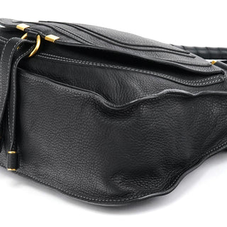 Chloe Black Leather Marcie Shoulder Bag