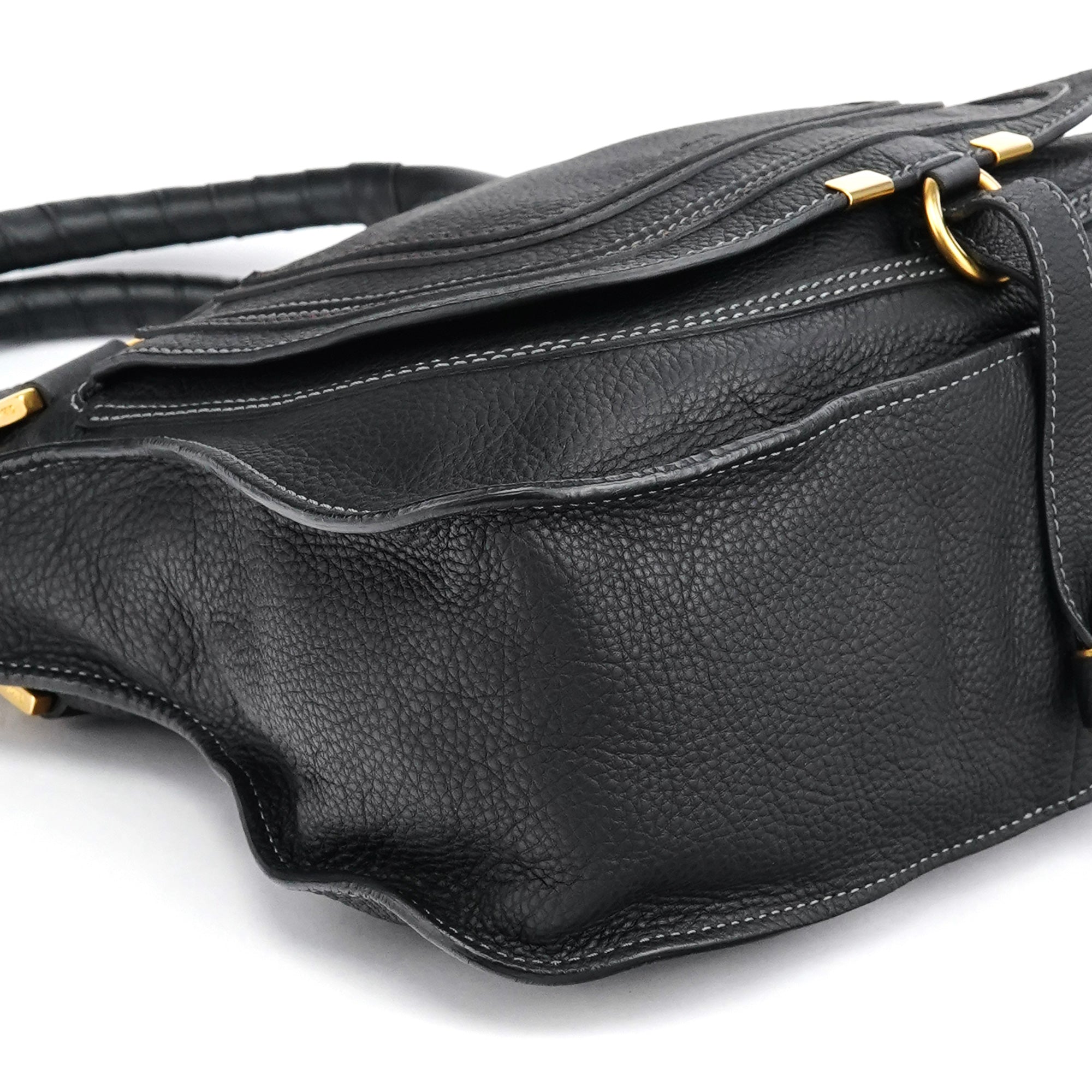Chloé Marcie Schultertasche aus schwarzem Leder