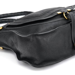 Chloe Black Leather Marcie Shoulder Bag