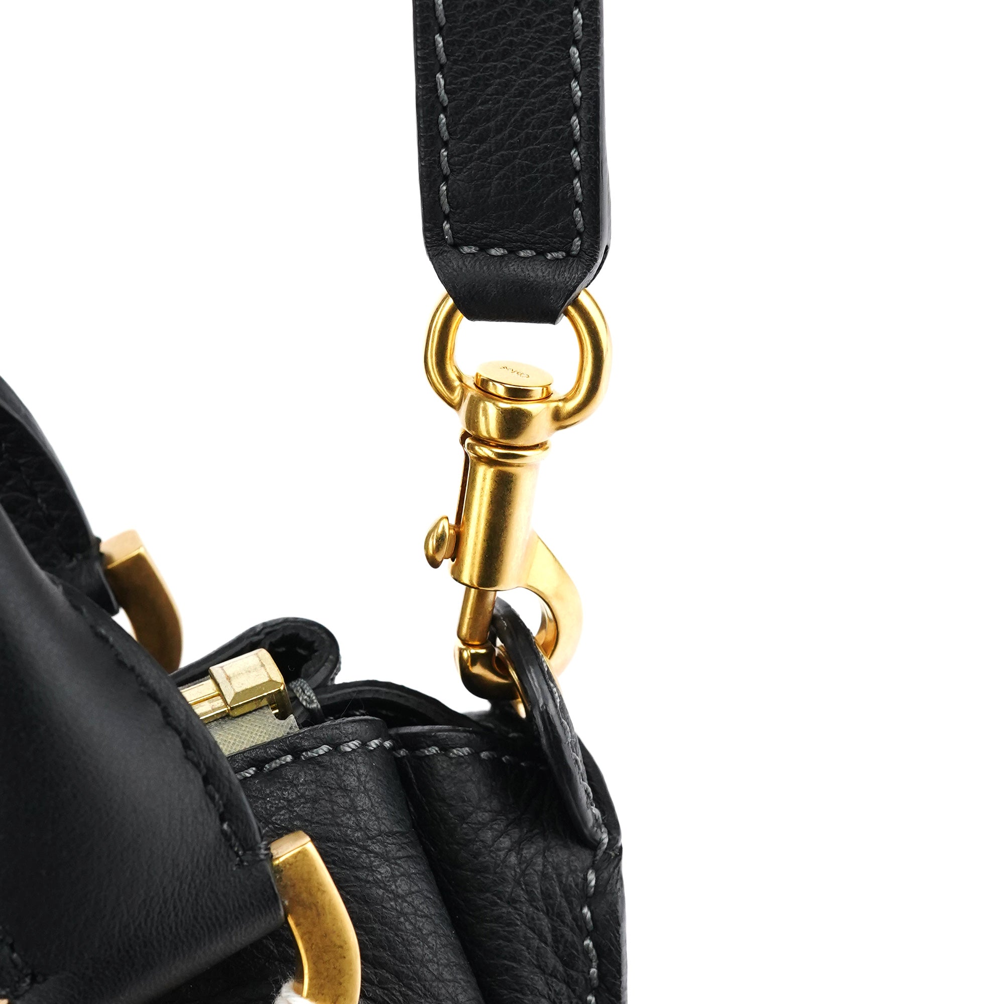 Chloé Marcie Schultertasche aus schwarzem Leder