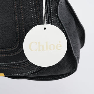 Chloe Black Leather Marcie Shoulder Bag