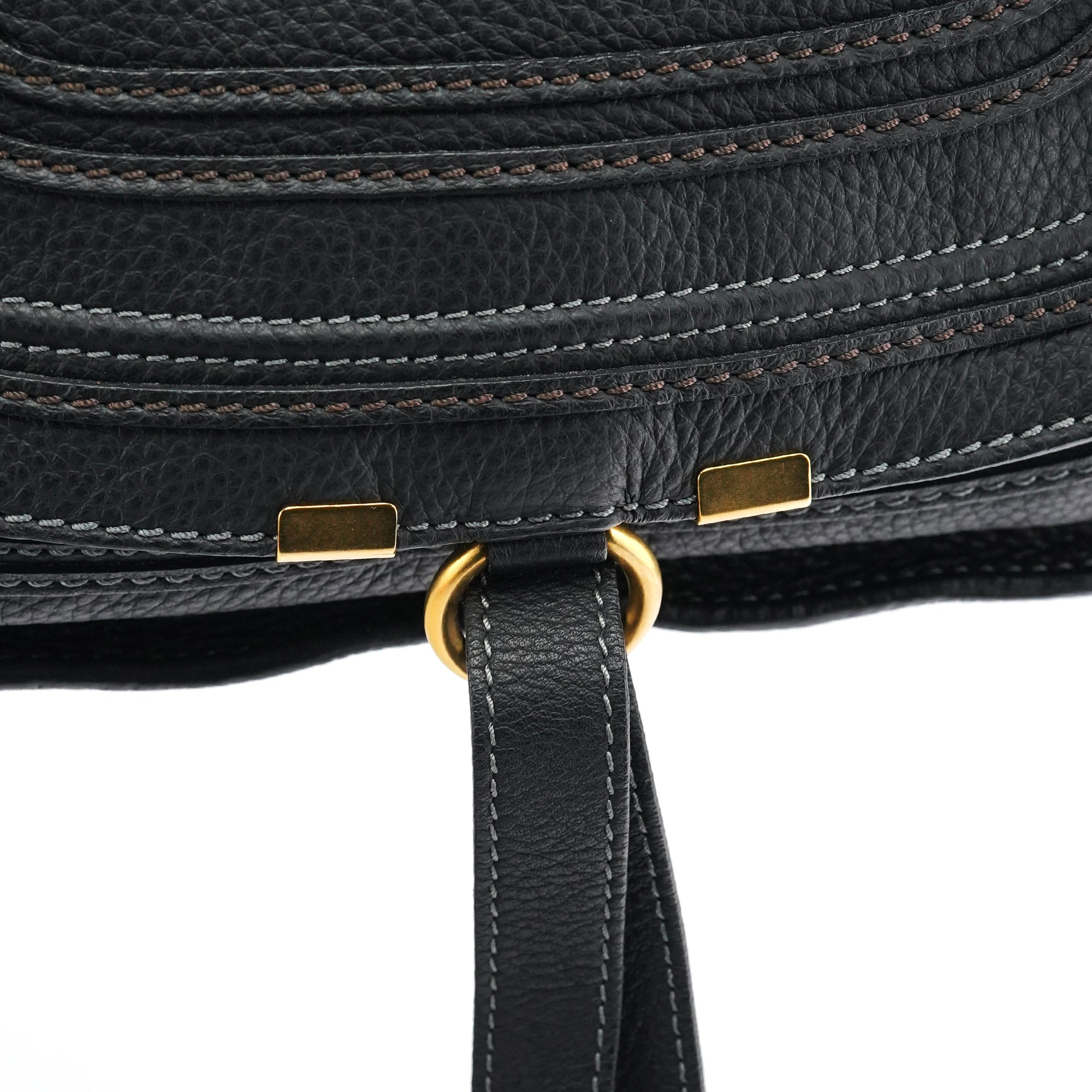 Chloé Marcie Schultertasche aus schwarzem Leder